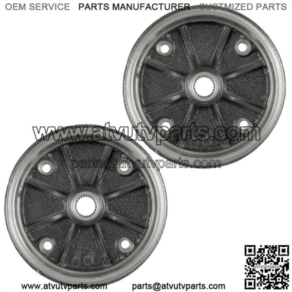 Rear Left and Right Brake Drum fits Kawasaki Mule 520 KAF300D 2000 2001 - Image 4
