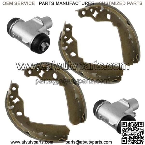2x Front Brake Cylinder Left & Right w/ Shoes For Kawasaki 43092-0001 41047-0001 - Image 4