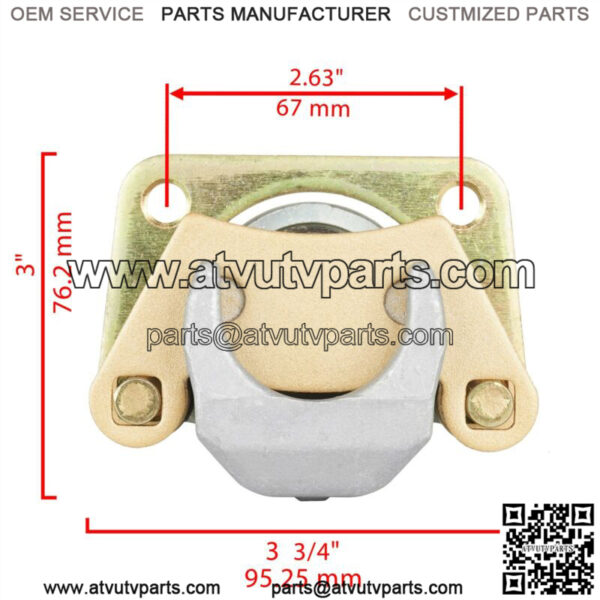 Rear Right Brake Caliper w/ Disc for Polaris Ranger 800 4x4 EFI 2010 2011-2014 - Image 2