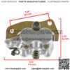 Front Rear Left Right Brake Caliper W /Pad For Yamaha Rhino 700 YXR700 4X4 08-13 - Image 2