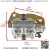 Front Rear Left Right Brake Caliper W /Pad For Yamaha Rhino 700 YXR700 4X4 08-13 - Image 3