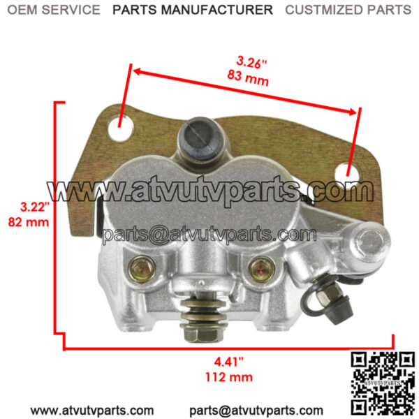 Front Rear Left Right Brake Caliper W /Pad For Yamaha Rhino 700 YXR700 4X4 08-13 - Image 3