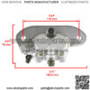 Front Rear Left Right Brake Caliper W /Pad For Yamaha Rhino 700 YXR700 4X4 08-13 - Image 4