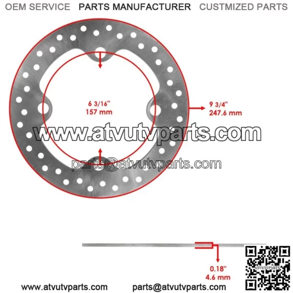 4 Front and Rear Brake Disc w/ Pad for Polaris RZR XP 1000/ RZR XP 4 1000 14-21 (For: Polaris) - Image 2