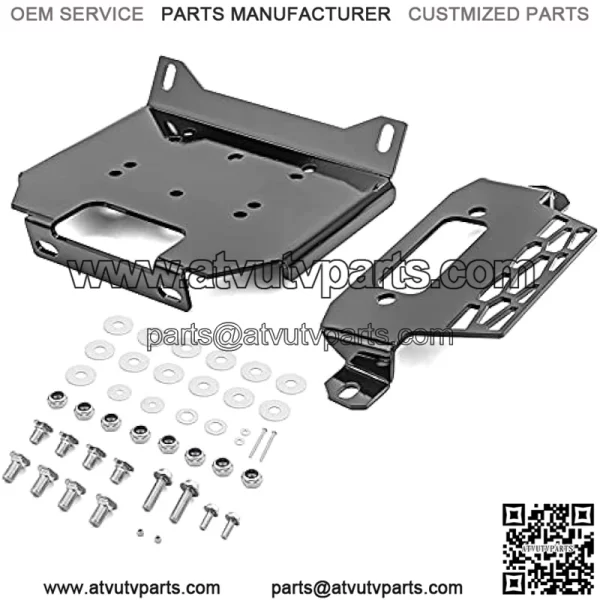 Winch Mount Plate Bracket Kit Compatible with 2014-2019 Polaris RZR 900/1000/XP Turbo & General 1000 EPS - Image 4