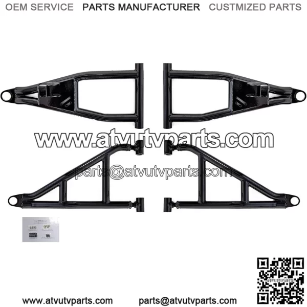 2" Forward Offset A-Arms/Control Arm for Polaris Ranger XP 900  (2016) - Stronger Than OEM! - Black