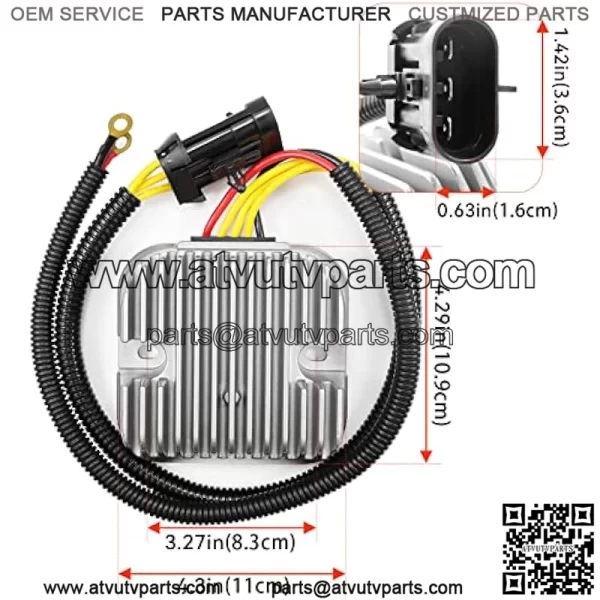 Motofoal 4013904 Voltage Regulator Rectifier Replaces For Polaris RZR 4 900 XP, RZR 4 1000 XP,570 900 900XP 1000XP, Sportsman 325 570 850 ACE 2012-2016 OEM Replace# 4014029 4015229 4013247 - Image 2
