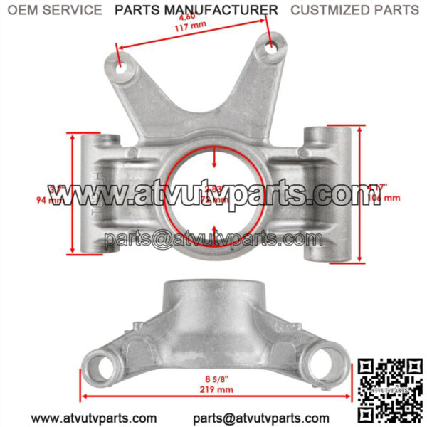 Rear Left Knuckle w/ Bearing Bushings fits Polaris Sportsman 550 2010 2011-2014 - Image 2