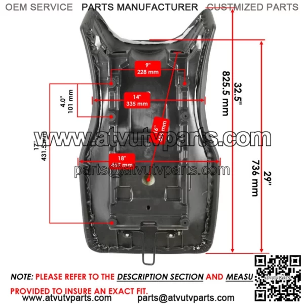 Complete Seat Black for Polaris 2683433-070 2684882-070 2683661-070 2685076-070 - Image 2