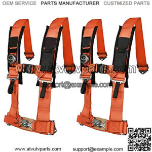 Pro Armor A114220OR Orange 4 Point Harness 2" Straps, 2 Pack