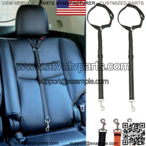 safety anti shock pet dog car seat belt clip bungee lead vehicle travel harness