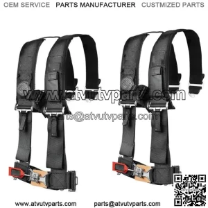 Pro Armor Seat Belt Harness 4 Point 2" Padded Black Polaris RZR XP S 4 1000 PAIR (For: More than one vehicle)