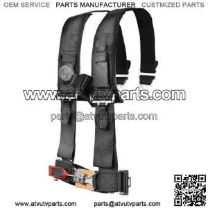 Pro Armor 3" 4pt Harness Seat Belt w/Sewn Pads Black Polaris Can-Am Kawasaki (For: More than one vehicle)