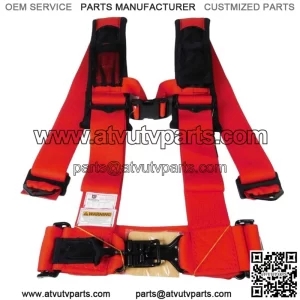 Pro Armor 4 Point 3" Harness Can-Am Maverick Commander Defender X3 1000 800 RED (For: More than one vehicle)