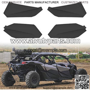 Lower Doors Kit for Can-Am X3 Max, Lower Door Inserts Panels with Built-in Metal Frame for Can Am Maverick X3 Max RS DS 2017-2021 Accessories (4 Doors, Front & Rear)