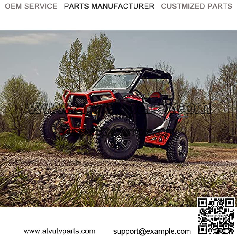 Heavy-Duty Tube Rock Sliders for 2021+ Polaris RZR Trail 900 / S 900 / S 1000 (See Fitment) | Red | Made with 1.75" Steel Tubing | UV-Resistant Powder Coating | Easy Bolt-On Mounting Process - Image 3