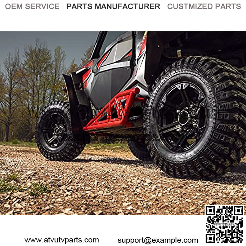 Heavy-Duty Tube Rock Sliders for 2021+ Polaris RZR Trail 900 / S 900 / S 1000 (See Fitment) | Red | Made with 1.75" Steel Tubing | UV-Resistant Powder Coating | Easy Bolt-On Mounting Process - Image 4