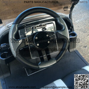 Golf Cart Score Card Holder Designed For Use With Custom Steering Wheels