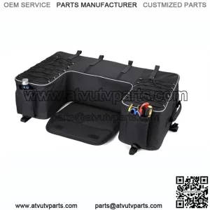 ATV Part Rear Rack Back Seat Storage Pack Luggage Bag Cushion Pad Padded Black