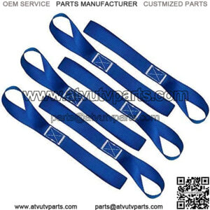 Soft Loop Tie Down Straps - 1,500 Load Capacity & 4,500 Lbs Breaking Strength - 6 Pack - Loops for Securing ATV, UTV, Motorcycles, Scooters, Dirt Bikes, Lawn & Garden Equipment - by AUGO