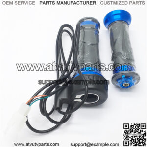 Twist Throttle Grip Set Blue 3 Wire Electric Scooter