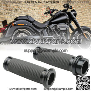 2PCS 25mm Motorcycle Scooter ATV Bike 1" Rubber Handle Bar Grip Anti-skid Cover