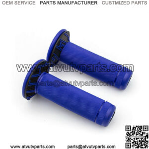 7/8" Blue Rubber Motorcycle HandGrip Autobike Handlebar Handle Bar ATV Dirt Bike