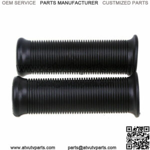 Pair Handle Bar Hand Grips ATV Black Fit 7/8" 1" Honda Cafe Racer Clubman Custom