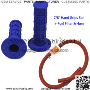 7/8" Rubber Hand Grip Handle Bar Throttle Grips ATV Dirt Bike Motorcycle blue