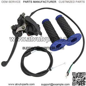 Thumb Throttle Duel Brake Lever Accelerator Controller 110 ATV Throttle Cable 7/8'' 22mm Throttle Assembly and Brake Cable Replacement for 50cc 90cc 110cc 150cc 250cc Motorized Bike by Rain King