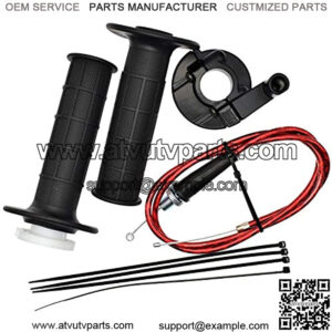 Twist Throttle Cable Handle Grips and 39" Cable Set for 7/8" 22mm HandleBar 110cc 125cc Taotao Apollo SSR XR50 CRF50 Mini Bike ATV Dirt Pit Bik (Throttle Cable(Red))
