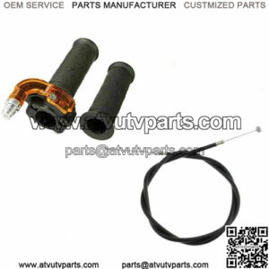 Twist Throttle Accelerator Hand Grips + Cable 47cc 49cc Mini Pocket Bike ATV New