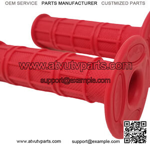 motorbike motorcycle handlebar grips 7/8 22mm black red anodized bar end