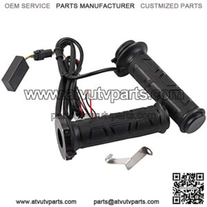 Akozon Grips,heated motorcycle grips handlebar quad hand warmers 2001 skidoo deluxe 700 handle thumb warmer atv heat heaters snowmobile Hand Grips Motorcycle Handlebar Electric Hot Warmer Bar End