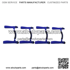 UTV Quad Roll Hand Grab Holder Handle Grip Bar fits:Polaris-Set of 4 Blue Color (Fits: Yamaha Rhino 660)