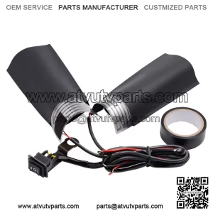 Motorcycle ATV Heated Handlebar Grips W/3-speed Adjustable Switch Cold Winter (For: Polaris)