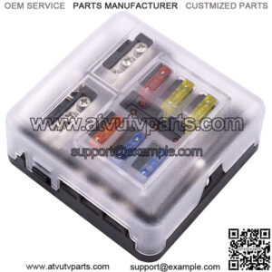 Independent positive and negative poles, one input and multiple output fuse box with LED indicator (1 input 6 output)