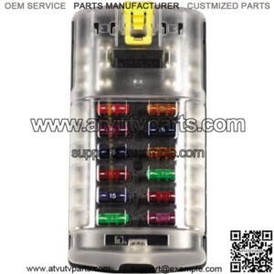 12 Circuit ATC Fuse Block Without Grounding Circuit
