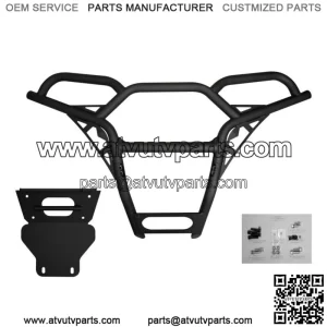 Heavy Duty Front Bumper for Polaris RZR XP 900 (2011-14) Wrinkle Black (For: Polaris)