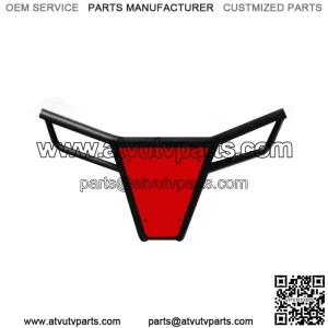 RZR Front Bumper Skid Plate LED Tabs Black Frame Polaris 570 800 XP900 Red (For: Polaris)