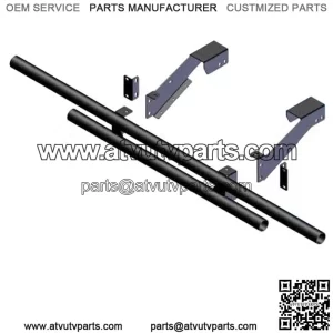 Double Tube Rear Bumper Black Polaris Ranger Full Size 101835 (For: Polaris)