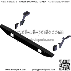 FORMED REAR BUMPER BLACK - POLARIS RANGER 400 500 570 800