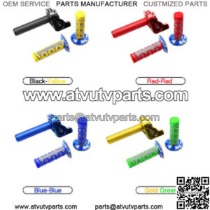 7/8" Rubber Hand Grip Handle Bar Throttle Grip Set Universal for Motorcycles ATV