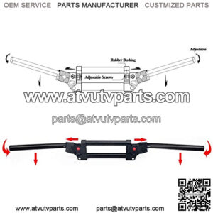 TARAZON ATV 1 1/8" (28mm) Anti Vibration Universal Adjustable Handlebar for Honda TRX400 450 500 Foreman 400 450, FourTrax 125 200 250 300, Rancher 350, for Kawasaki, for Yamaha, for Suzuki