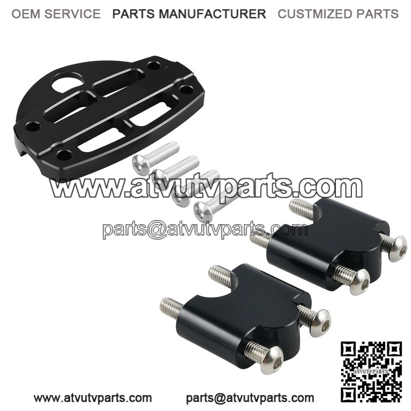 For Yamaha Raptor 700R Handlebar Clamp With Key Guard + Handlebar Riser Clamps