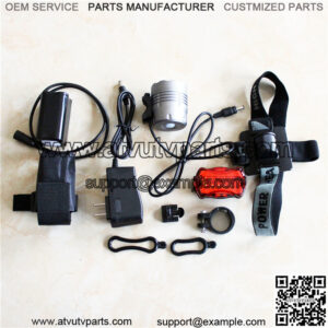 Bicycle charging car headlights LED T6 riding tail lights full set