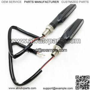 Motorcycle 12 LED Turn Signal Indicators Blinker Amber Light Black