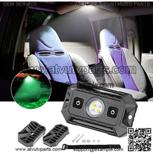 LED Dome Light W/ Switch Universal LED Light Utility Roll Cage Light Car Interior Reading Light LED Rock Lights Interior Dome Light for UTV RZR 4x4 Can-Am Polaris Ranger Truck-White/Green