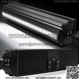 RE9-X Gen.3 Waterproof Bluetooth Motorcycle Stereo Speakers LED Soundbar 7/8-1.25 in. Handlebar Mount MP3 Music Player Audio Amplifier System ATV 4-Wheelers USB AUX FM Radio