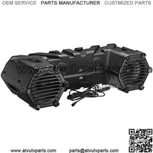 ATVB95LED UTV ATV Speakers - Weatherproof, ATV Soundbar, 8 Inch Speakers, 1.5 Inch Tweeters, Amplified, Wired Remote for Bluetooth Connectivity, LED Light Bar, Storage Compartment